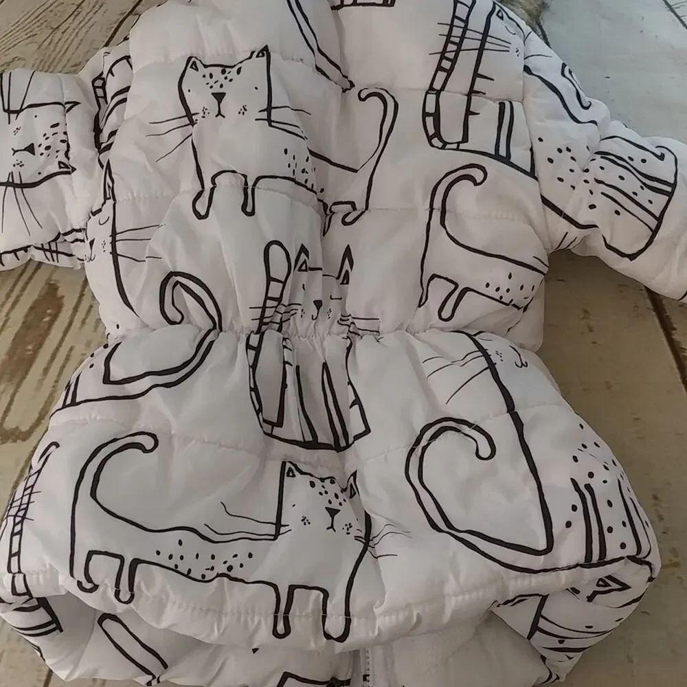 Miss Bei Cat Print Hooded Coat‎ (No Zipper)